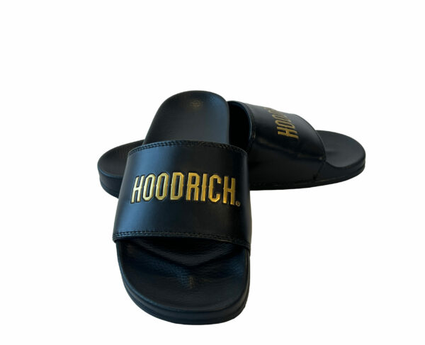 Hoodrich Sliders Black & Gold